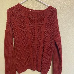 Red chunky sweater